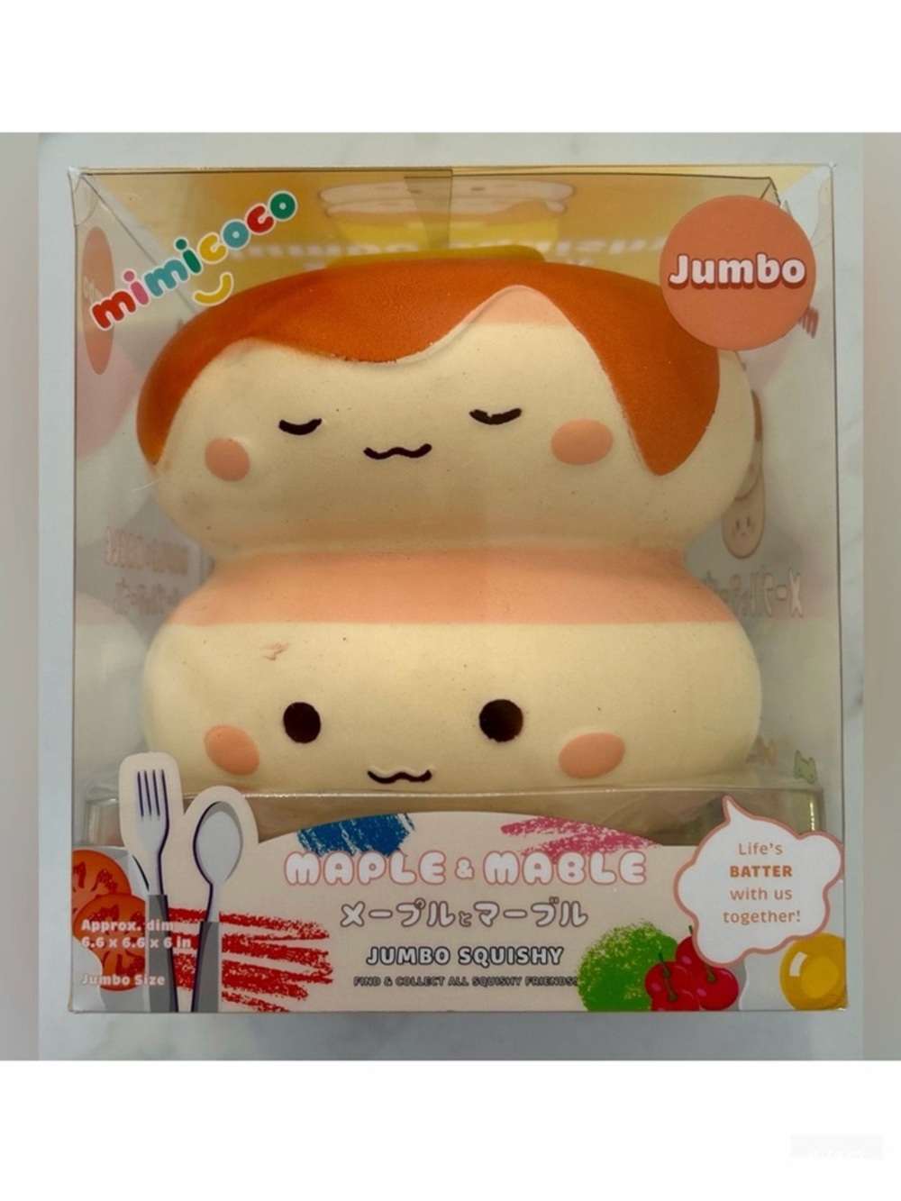 Mimicoco Maple & Mable 2024 Jumbo Squishy Pancakes Toy Collectible NEW